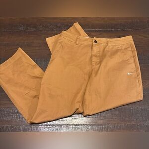 Nike Life Collection 'El Chino' Brown Khaki Pants Men 34 Regular Loose Baggy Fit